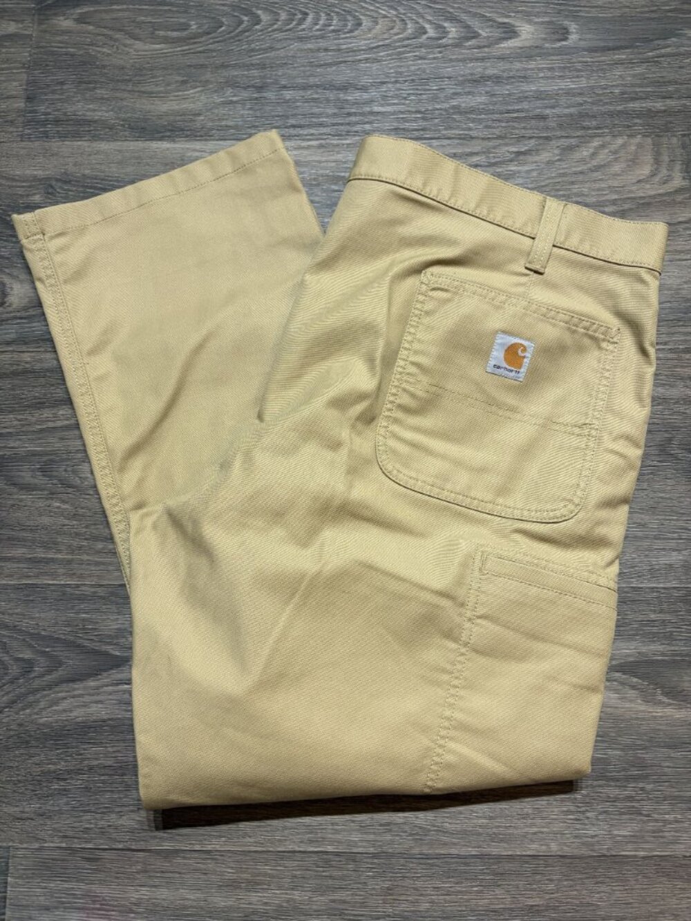 Carhartt Rugged Flex Relaxed Fit Canvas Work Trousers Pants 44x30 103109 Khaki